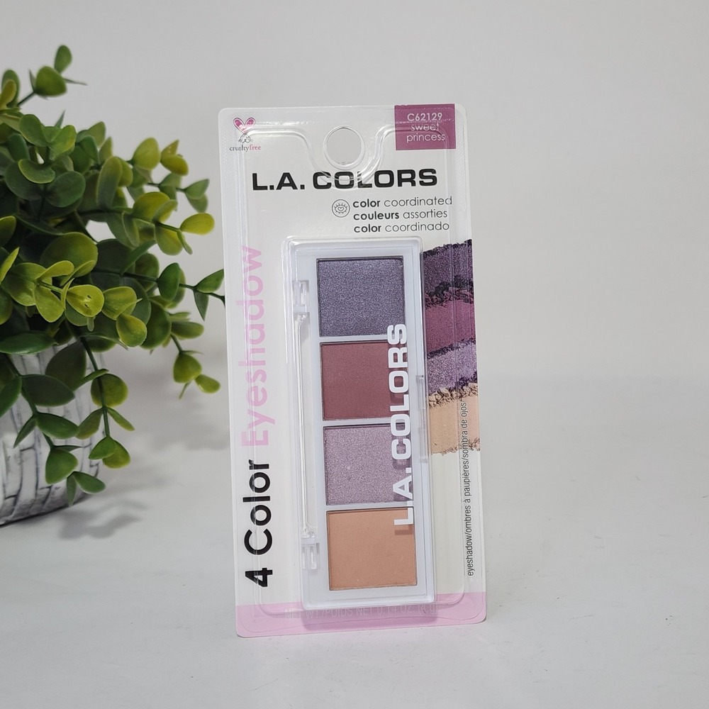 L. A. Colors 4 Color Eyeshadow Sweet Princess Palette C62129 ~ New Unopened